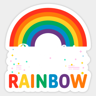 Beautiful Like A Rainbow on Dark Sticker